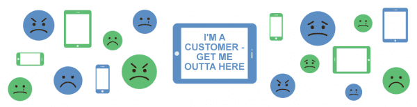 I'm a Consumer, Get Me Outta Here illustrated graphic